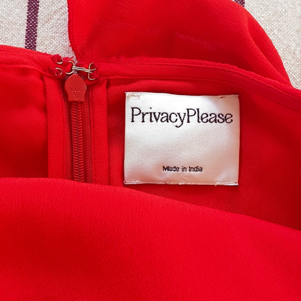 Revolve Privacy Please Red Ruffle Mini Dress Large - Picture 10 of 15